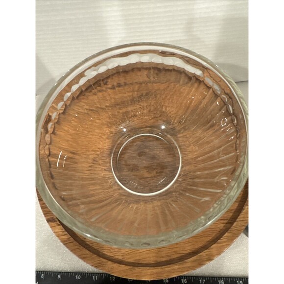 Pyrex 5.5" Clear Ribbed Small Mixing Bowl 3 Cup 750 ml # 7401-S USA Mint! - Picture 2 of 5